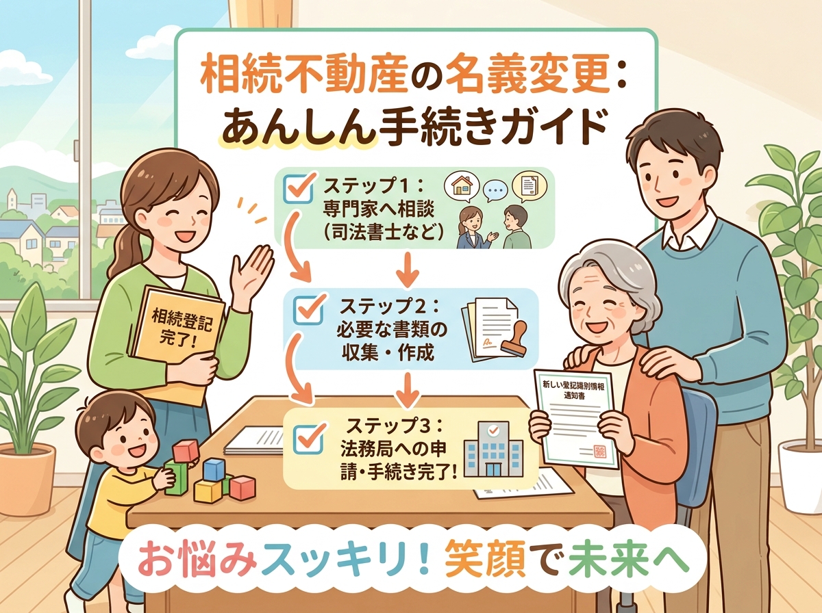 相続した不動産の名義変更(相続登記)完全ガイド:初心者でもわかる手続きと注意点