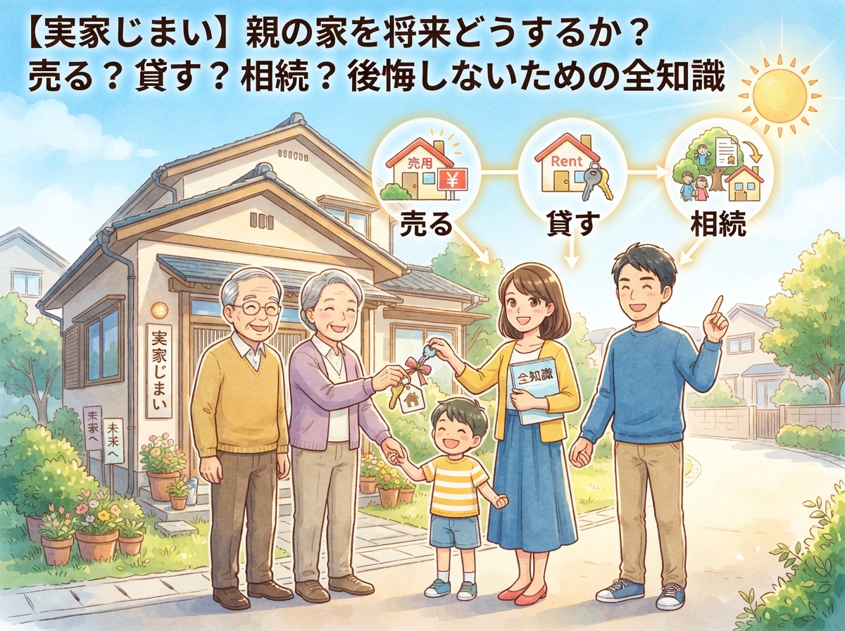 【実家じまい】親の家を将来どうするか?売る?貸す?相続?後悔しないための全知識